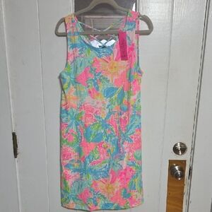 NWT Lilly Pulitzer Kristen Dress Sunshine State Of Mind Colorful Strappy Sz L